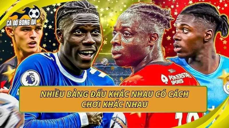 Nhiều bảng đấu khác nhau có cách chơi khác nhau